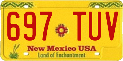NM license plate 697TUV