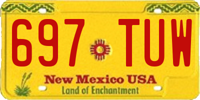 NM license plate 697TUW