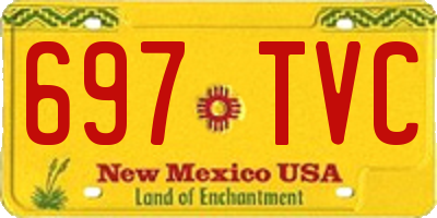 NM license plate 697TVC