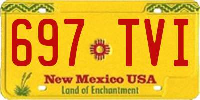 NM license plate 697TVI