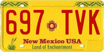 NM license plate 697TVK