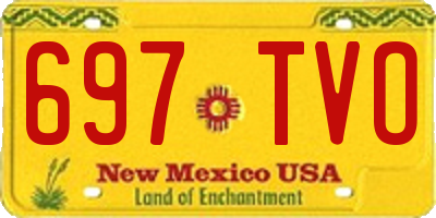 NM license plate 697TVO