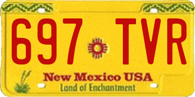 NM license plate 697TVR