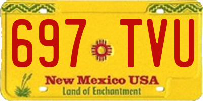 NM license plate 697TVU