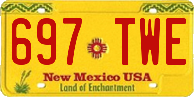 NM license plate 697TWE
