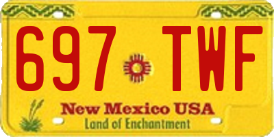 NM license plate 697TWF