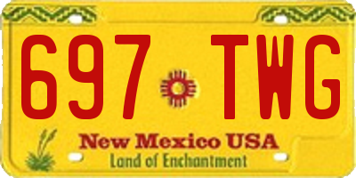 NM license plate 697TWG