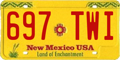 NM license plate 697TWI
