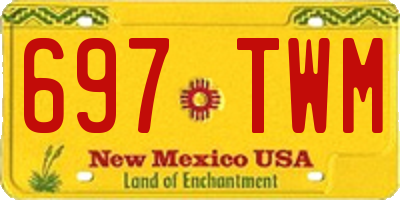 NM license plate 697TWM