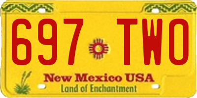 NM license plate 697TWO