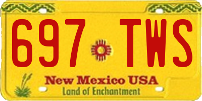 NM license plate 697TWS