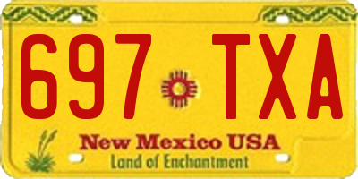 NM license plate 697TXA