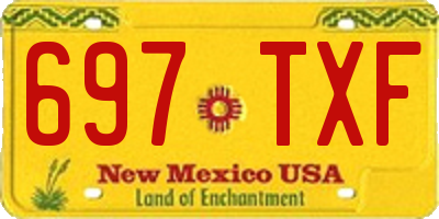 NM license plate 697TXF