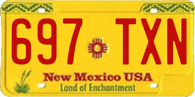 NM license plate 697TXN