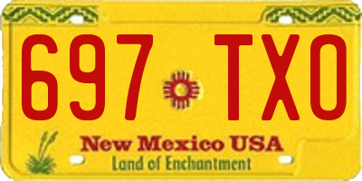 NM license plate 697TXO