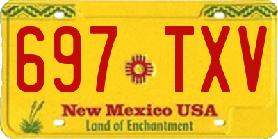 NM license plate 697TXV
