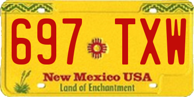 NM license plate 697TXW