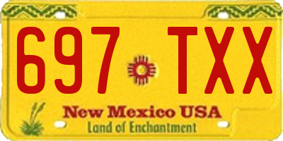 NM license plate 697TXX