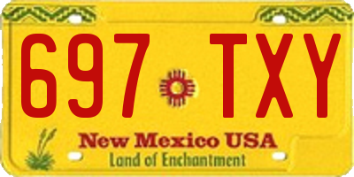 NM license plate 697TXY
