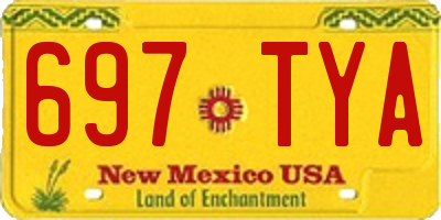 NM license plate 697TYA