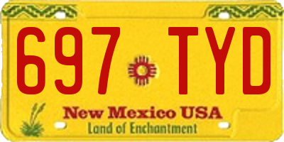 NM license plate 697TYD