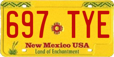 NM license plate 697TYE