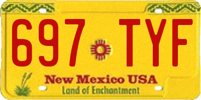 NM license plate 697TYF