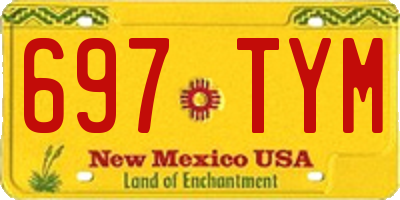 NM license plate 697TYM