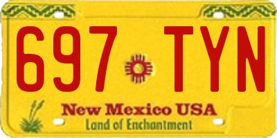 NM license plate 697TYN