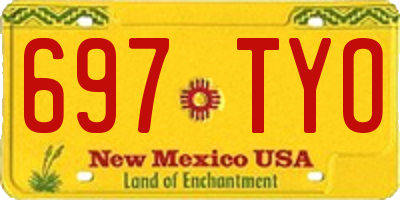 NM license plate 697TYO