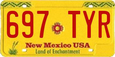 NM license plate 697TYR