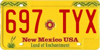 NM license plate 697TYX