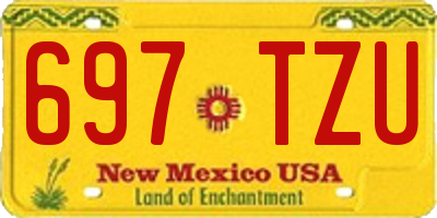 NM license plate 697TZU