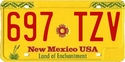 NM license plate 697TZV