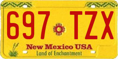 NM license plate 697TZX
