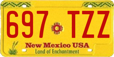 NM license plate 697TZZ