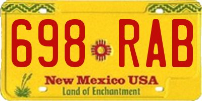 NM license plate 698RAB