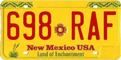 NM license plate 698RAF