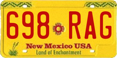 NM license plate 698RAG