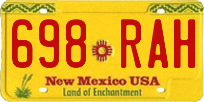 NM license plate 698RAH