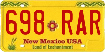 NM license plate 698RAR