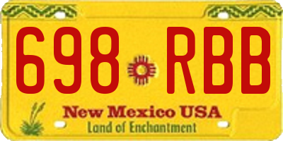 NM license plate 698RBB