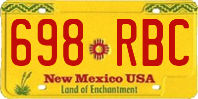 NM license plate 698RBC