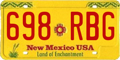 NM license plate 698RBG