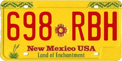 NM license plate 698RBH