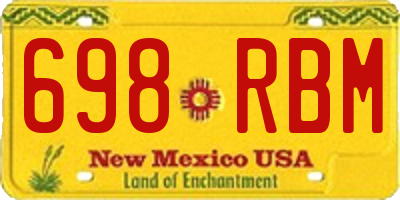 NM license plate 698RBM