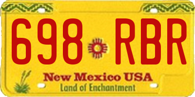 NM license plate 698RBR