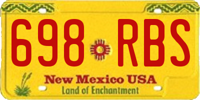 NM license plate 698RBS