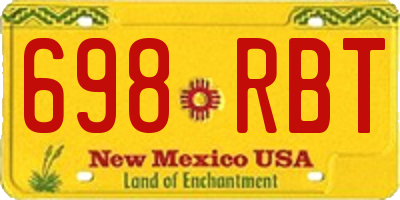 NM license plate 698RBT