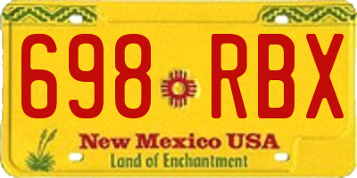 NM license plate 698RBX